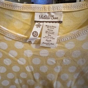 Matilda Jane Cute yellow poka dots and ruffles sleeves size 10
